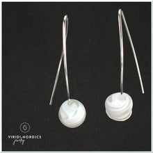 Load image into Gallery viewer, ADELINA Crispy White Drop earrings