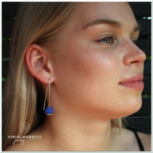 Load image into Gallery viewer, ADELINA Navy Blue Drop earrings