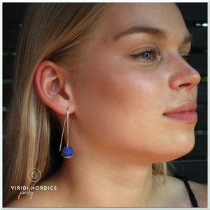 ADELINA Navy Blue Drop earrings