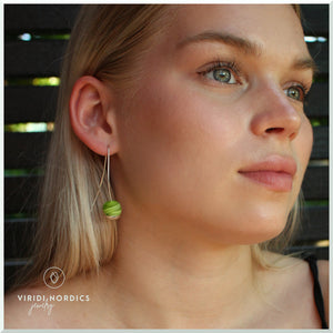 ADELINA Lime Green Drop earrings