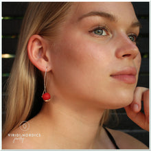 Load image into Gallery viewer, ADELINA Deep Red Drop earrings