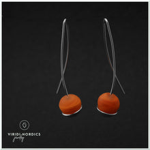 Load image into Gallery viewer, ADELINA Pumpkin orange Drop earrings