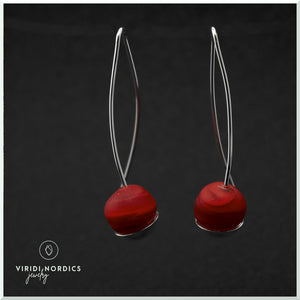 ADELINA Deep Red Drop earrings